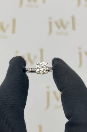 1.51 Carat Round Lab-Grown Diamond Astra Solitaire Engagement Ring in 18K White Gold