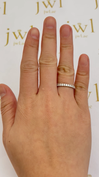 Forever Love Lab-Grown Diamond Wedding Band in 18K White Gold
