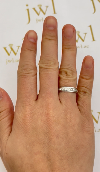 Eternal Union Lab-Grown Diamond Wedding Band in 18K White Gold