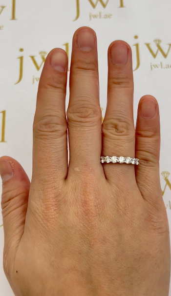 Eternity Diamond Lab-Grown Diamond Wedding Band in 18K White Gold