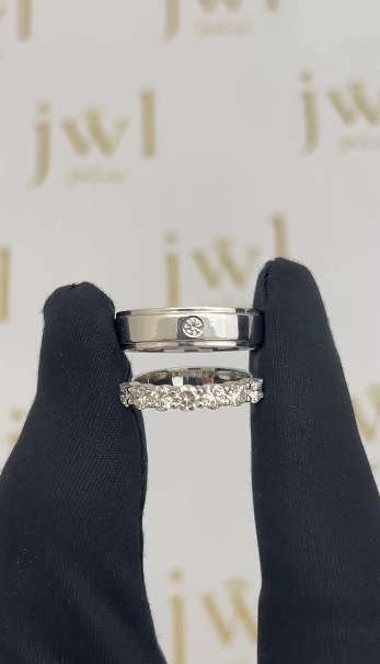 Eternity Diamond Lab-Grown Diamond Wedding Band in 18K White Gold