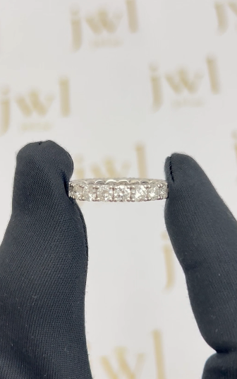 Full Eternity Lab-Grown Diamond Ring in 18K White Gold