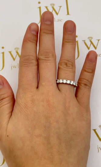 Full Eternity Lab-Grown Diamond Ring in 18K White Gold