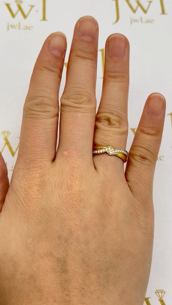 Glittering Union Lab-Grown Diamond Wedding Band in 18K Yellow Gold