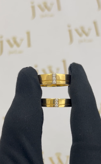 Radiant Love Lab-Grown Diamond Wedding Band in 18K Yellow Gold
