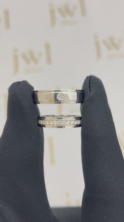 Eternal Union Lab-Grown Diamond Wedding Band in 18K White Gold