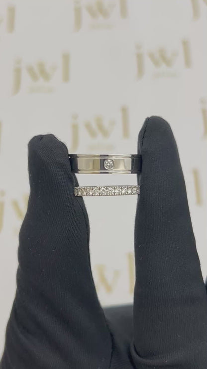 Forever Love Lab-Grown Diamond Wedding Band in 18K White Gold