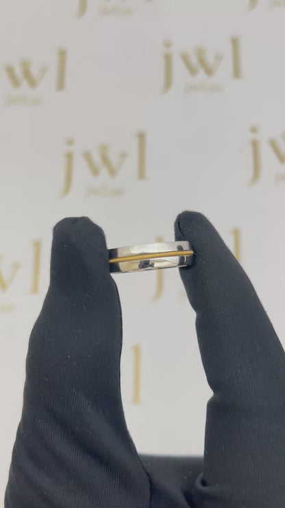 Eternal Embrace Lab-Grown Diamond Wedding Band in 18K Two-Tone White & Yellow Gold