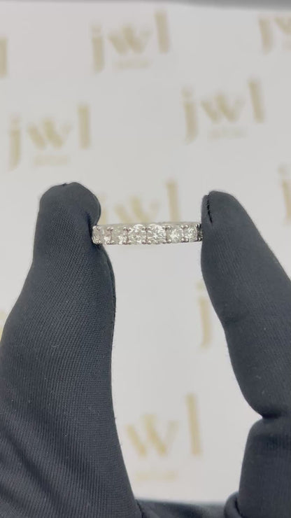 Full Eternity Lab-Grown Diamond Ring in 18K White Gold