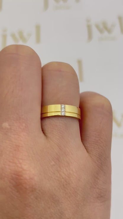 Radiant Love Lab-Grown Diamond Wedding Band in 18K Yellow Gold