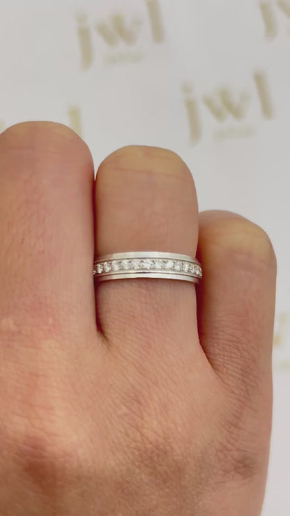 Eternal Union Lab-Grown Diamond Wedding Band in 18K White Gold