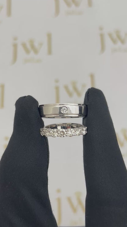 Eternity Diamond Lab-Grown Diamond Wedding Band in 18K White Gold