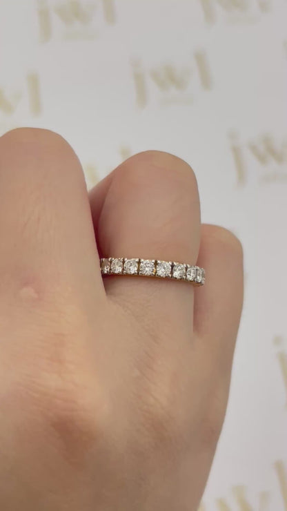 Full Eternity Lab-Grown Diamond Ring in 18K Yellow Gold