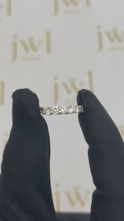 Eternity Diamond Lab-Grown Diamond Wedding Band in 18K White Gold