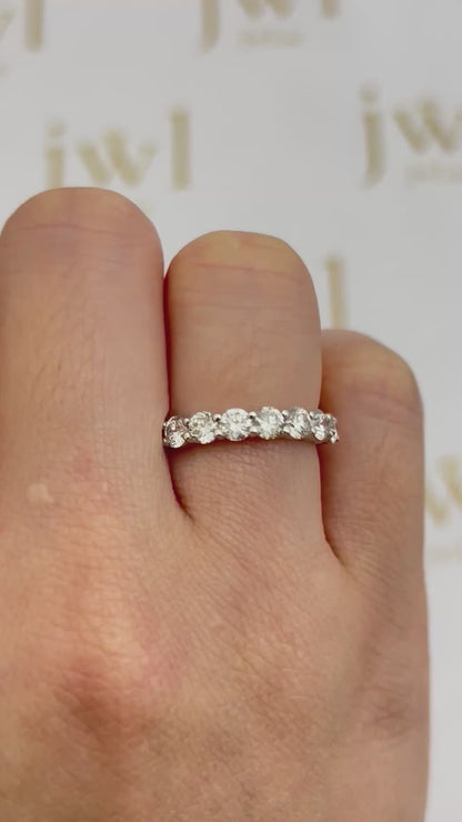 Eternity Diamond Lab-Grown Diamond Wedding Band in 18K White Gold