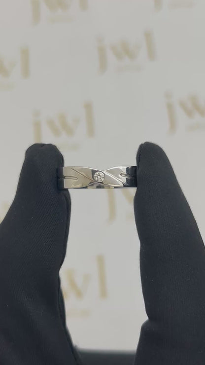 Diamond Infinity Lab-Grown Diamond Wedding Band in 18K White Gold