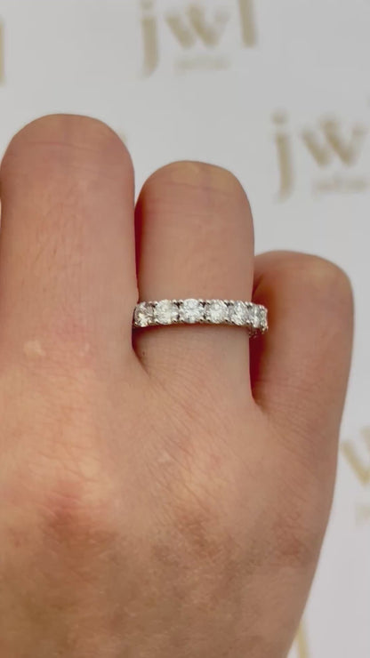Full Eternity Lab-Grown Diamond Ring in 18K White Gold