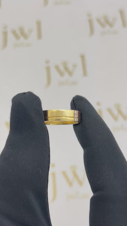 Radiant Love Lab-Grown Diamond Wedding Band in 18K Yellow Gold